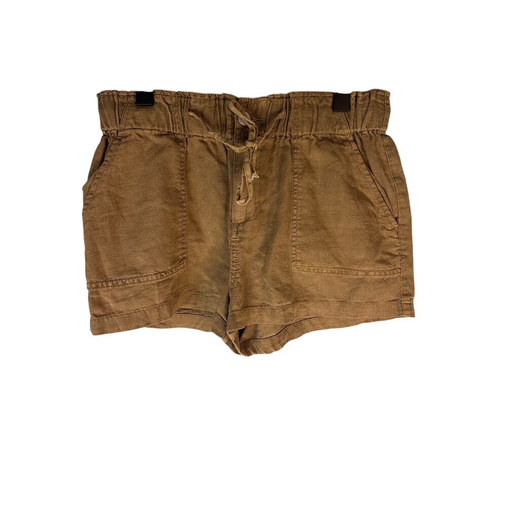 Ci Sono olive green linen-blend pants drawstring waist elastic band Size small